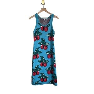 Replica Los Angeles Knit Cherry Print Sheath Dress, Medium